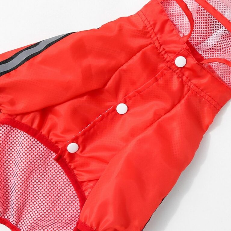 Gabardina impermeable roja para mascotas - Imagen 11