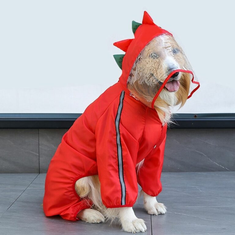 Gabardina impermeable roja para mascotas - Imagen 5