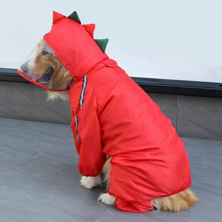 Gabardina impermeable roja para mascotas - Imagen 6