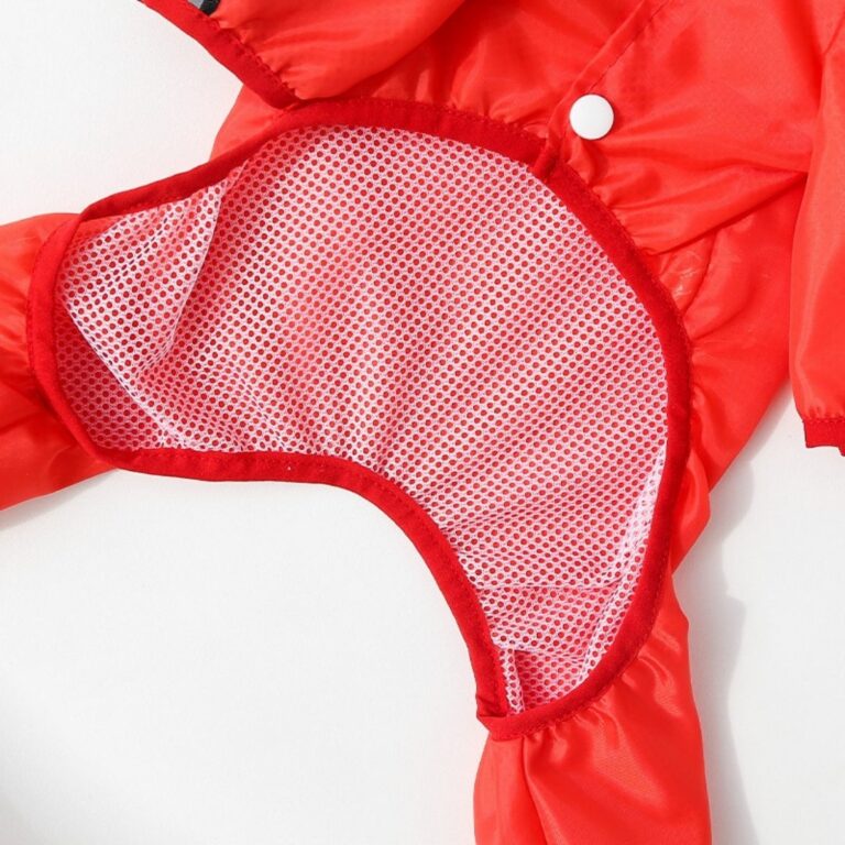 Gabardina impermeable roja para mascotas - Imagen 10