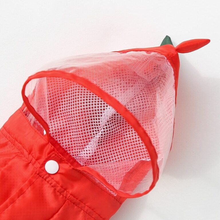 Gabardina impermeable roja para mascotas - Imagen 9