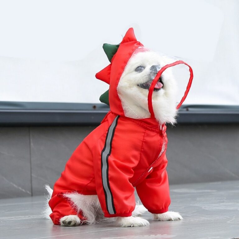 Gabardina impermeable roja para mascotas - Imagen 2