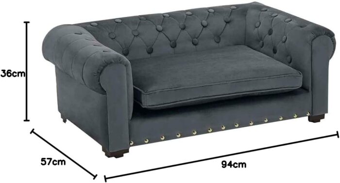 Cama Capitonada Gris - Imagen 8