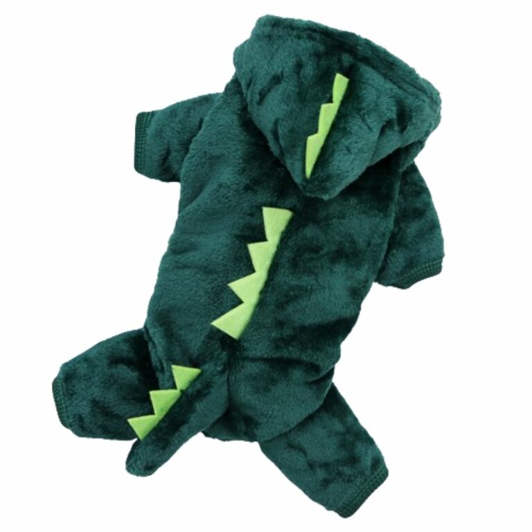 Sudadera con diseño de dinosaurio verde para mascotas - Imagen 5
