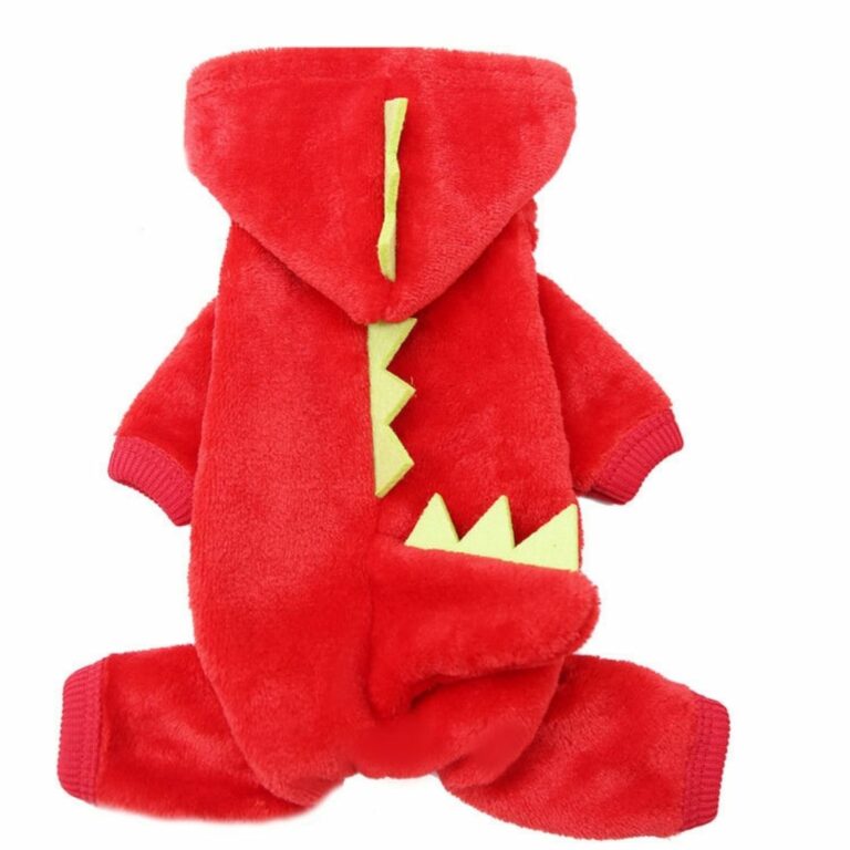 Sudadera con diseño de dinosaurio rojo para mascotas - Imagen 3