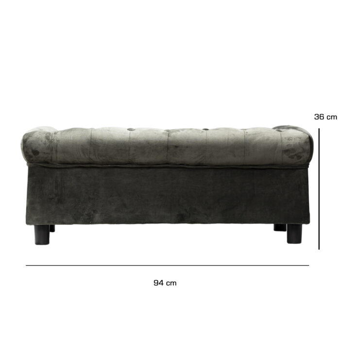 Cama Capitonada Gris - Imagen 6