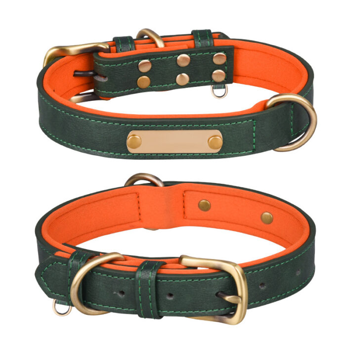 Collar verde con naranja