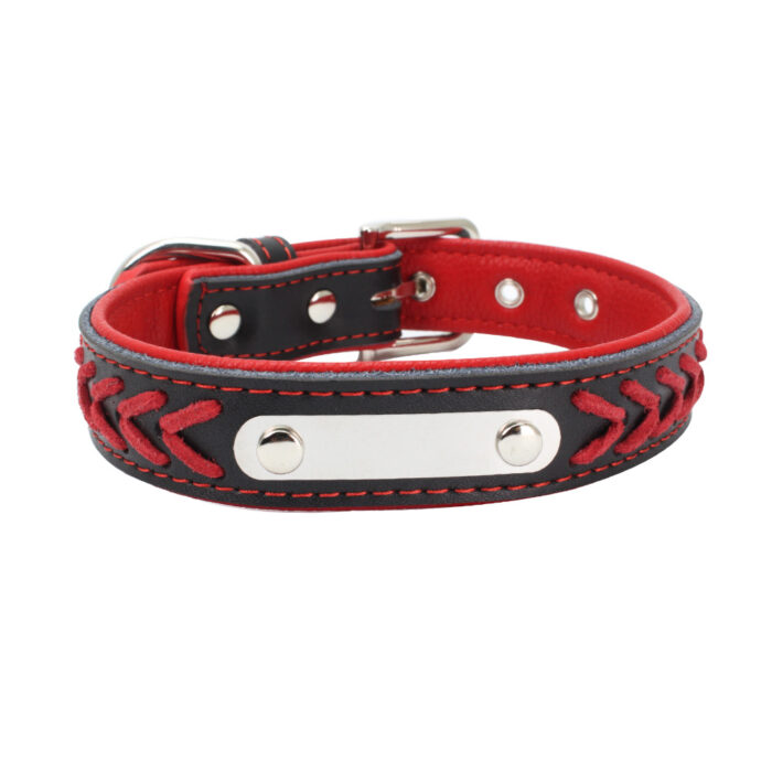 Collar negro con rojo
