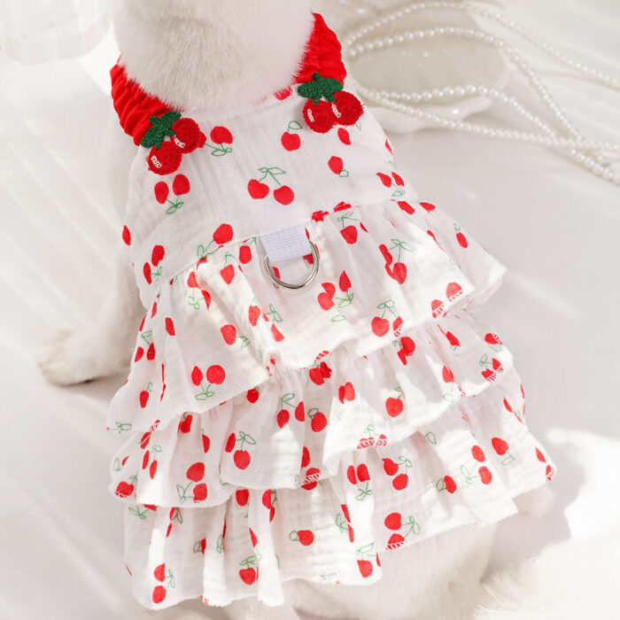 Maypet | Vestido de verano para mascota de cerezas - Imagen 5