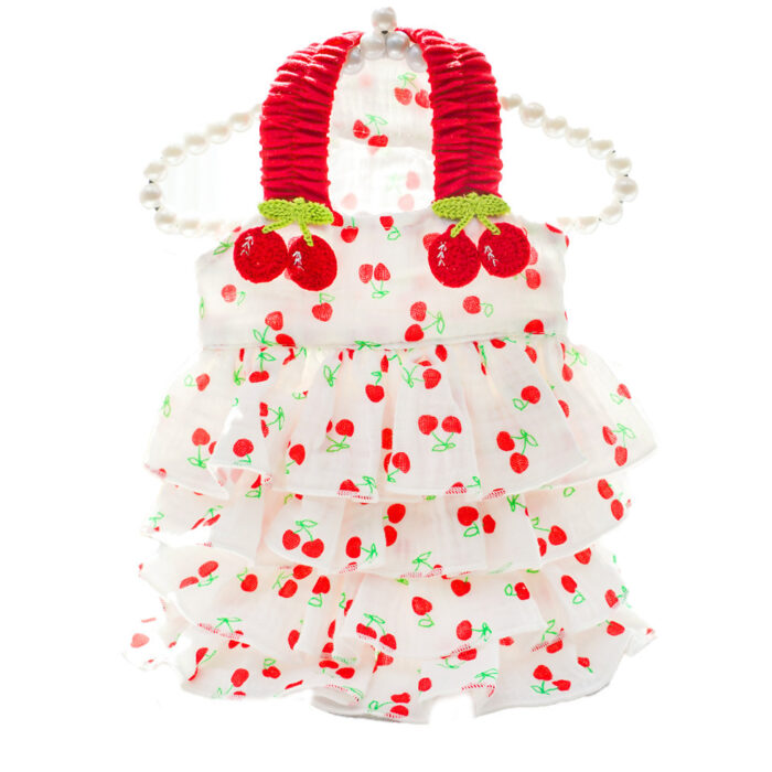 Maypet | Vestido de verano para mascota de cerezas