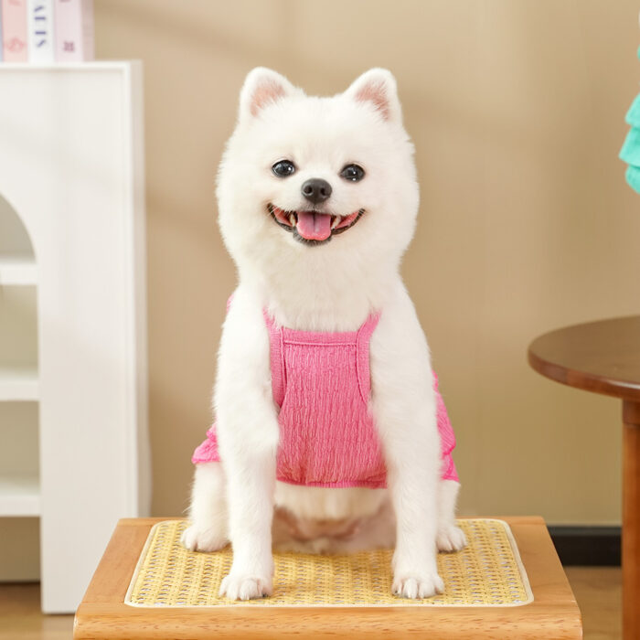 Maypet | Vestido de verano para mascota de olanes rosa - Imagen 2