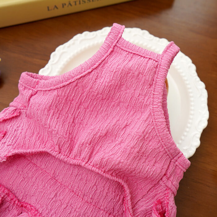 Maypet | Vestido de verano para mascota de olanes rosa - Imagen 5